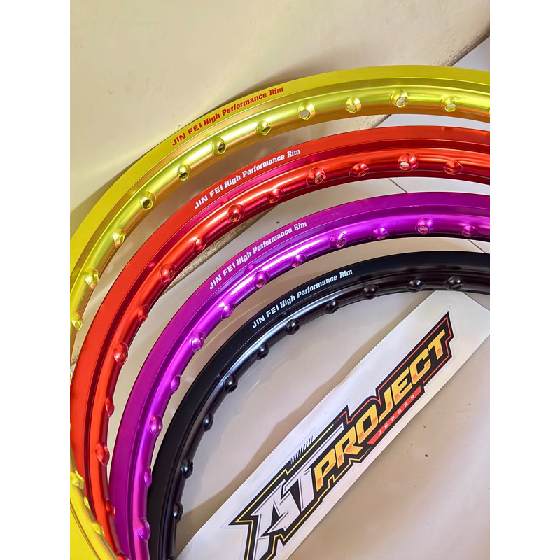 VELG JINFEI DFT WILWOOD LANGKA UK 160/140/120-17 MERAH/BIRU/HIJAU/UNGU/ORANGE/GOLD/LEMON BARANG LANG
