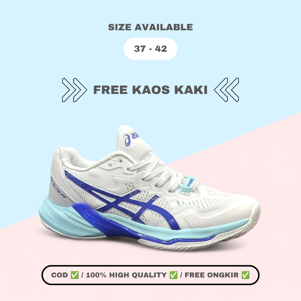 Sepatu Olahraga Voli Wanita Sky Elite FF 2 Low Premium BNIB Free Kaos Kaki