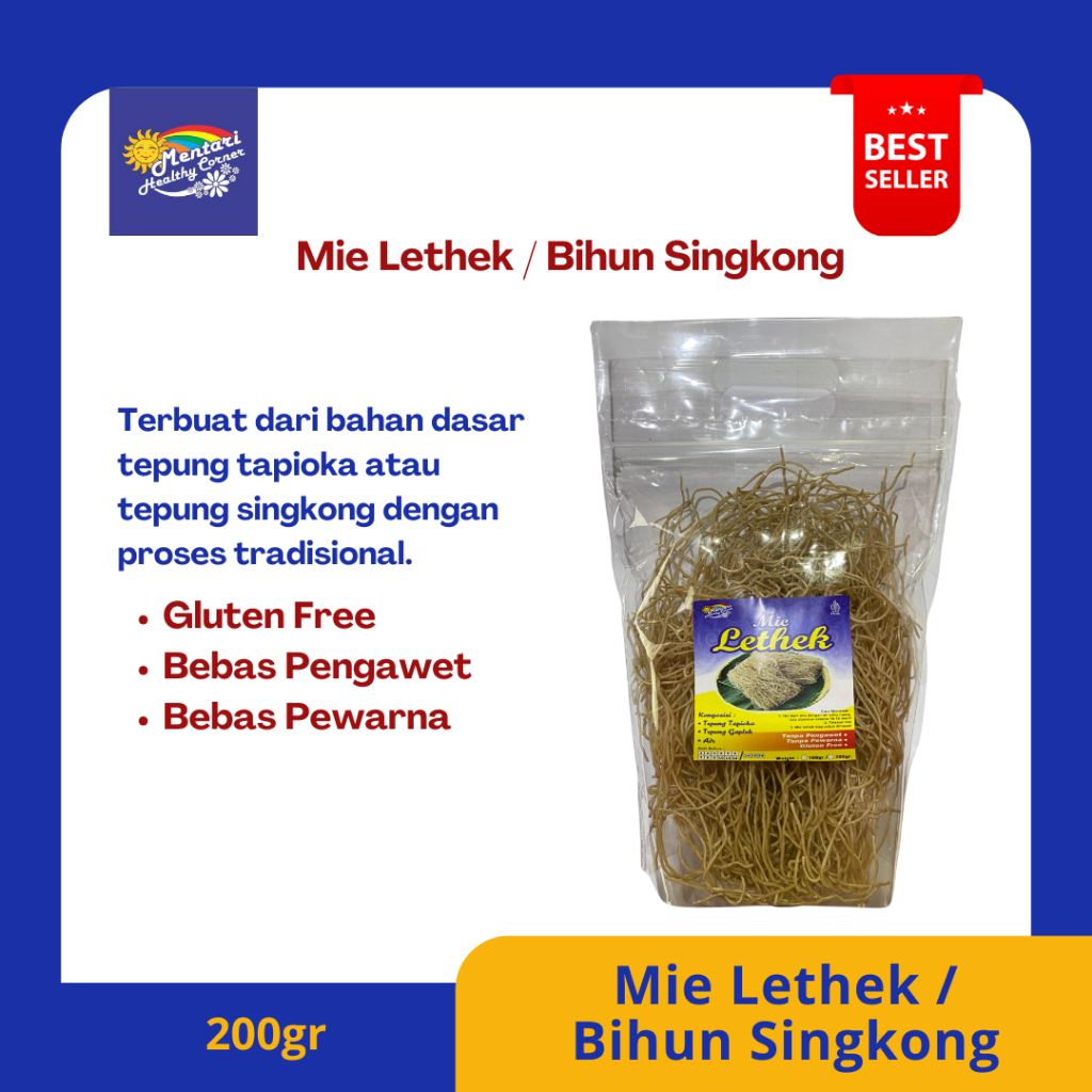 

Bihun Singkong Mentari / Mie Lethek / Mie Letek / Mie Pati Ketela 200gram