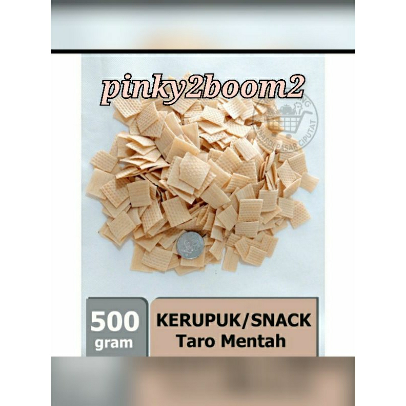 

500gr Kerupuk Taro putih Mentah