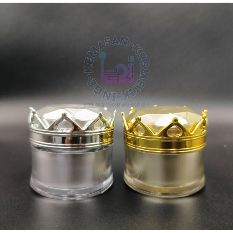 Pot cream acrylic pot krim mahkota 10 gram import