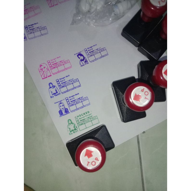 

stempel pesanan 5 Stempel dan 6 tinta