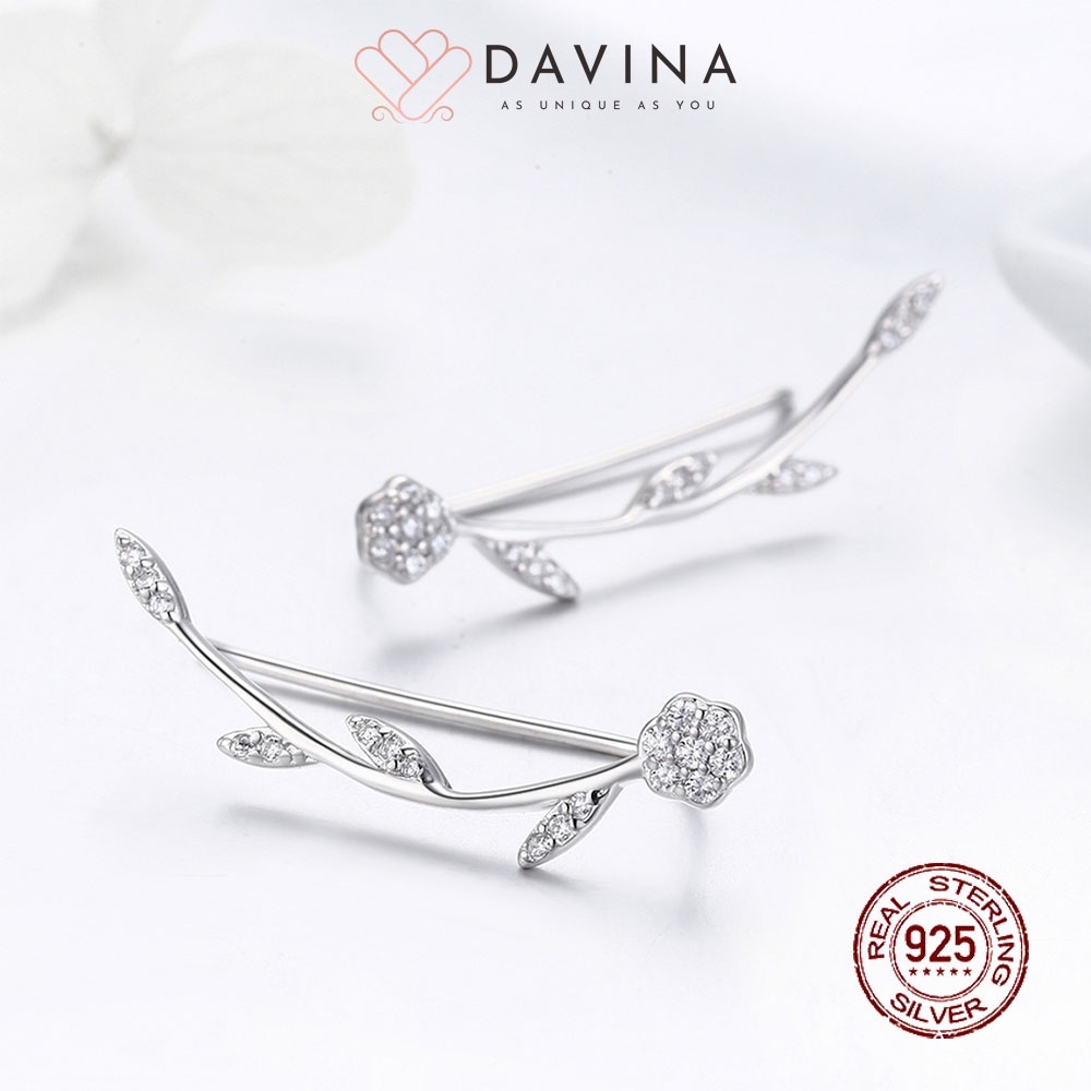 DAVINA Ladies Amara Earrings Silver Color S925 (Preloved)