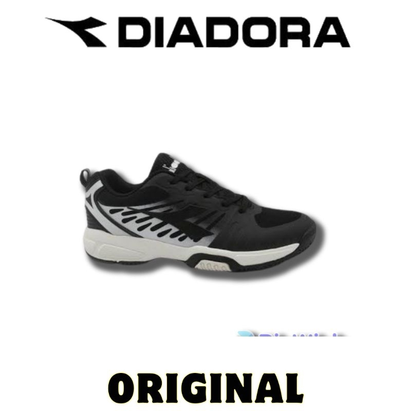 Sepatu Diadora Tennis Flame Black Original
