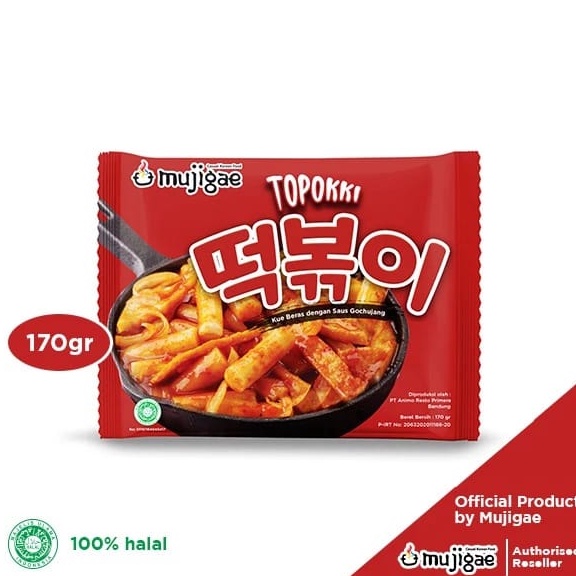 

Prioritas Mujigae by Wonhae Topokki 17gr Kue Beras dengan Saus Gochujang Pedas Tteokbokki Instan Tteobokki Tokpoki Topoki Makanan Korea Instan Halal