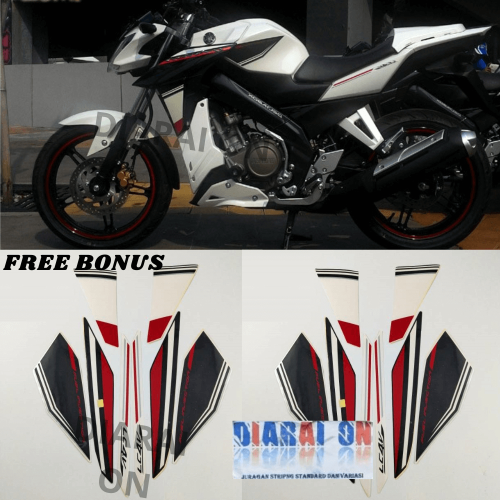 Striping Stiker Yamaha Vixion 2015 - New Vixion Advance NVA Putih Murah