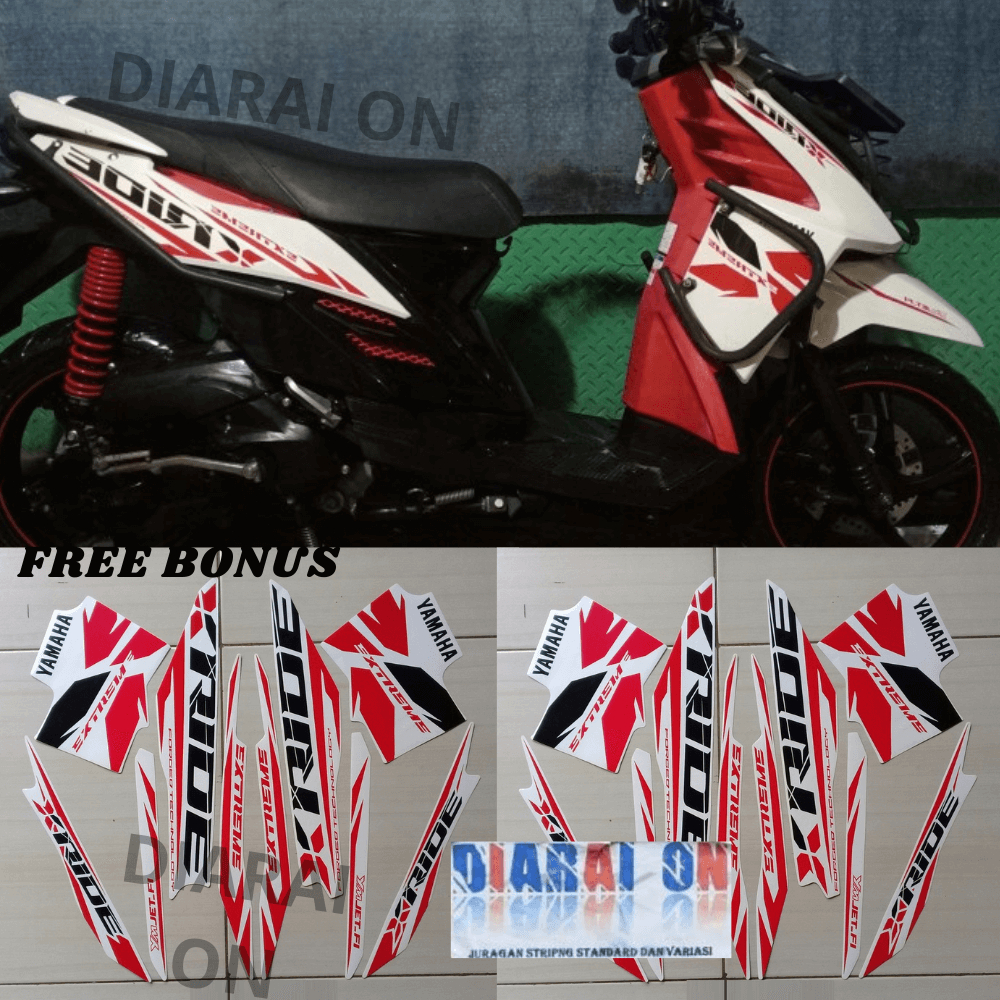 Striping Stiker Yamaha X-ride 2015 - Xride X ride 2014 Putih Murah