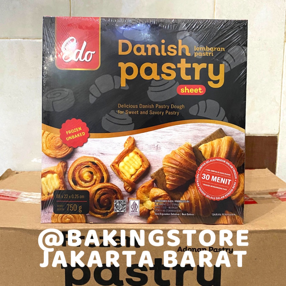 

Extra promo Danish Pastry Sheet Edo 75 gr Lembaran Adonan Pastri PROMO HALAL