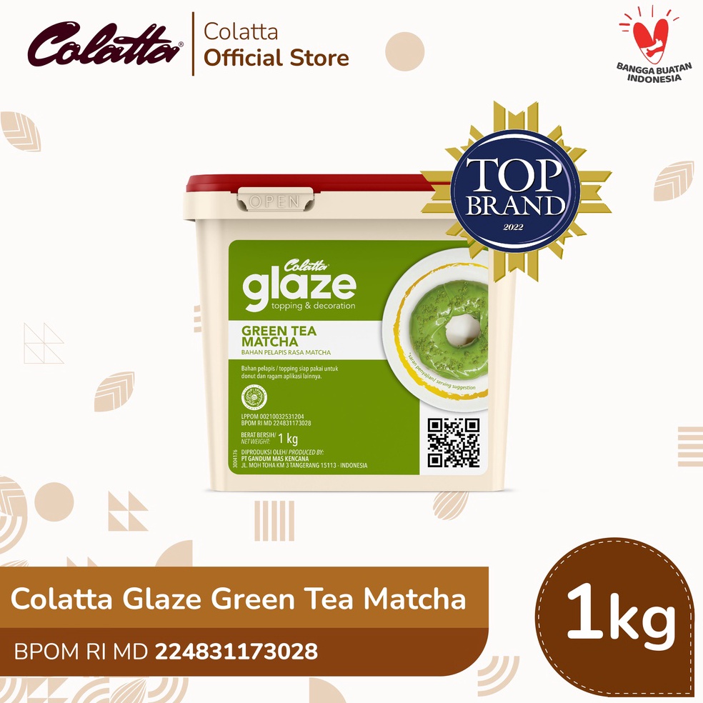 

Extra promo Colatta Glaze Green Tea Bahan Pelapis Rasa Green Tea 1Kg