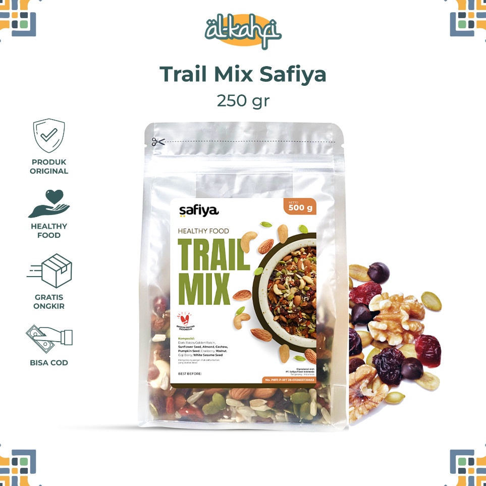 

Khusus hari ini Trail Mix Safiya 25 Gram Premium With Almond Mete Nut Seed Dried Fruit Makanan Sehat Cemilan Diet