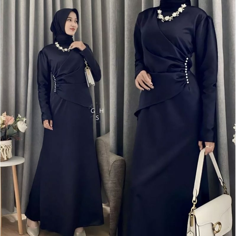 Shpsby - Maura Gamis Maxy Dress Duyung Satin Silk