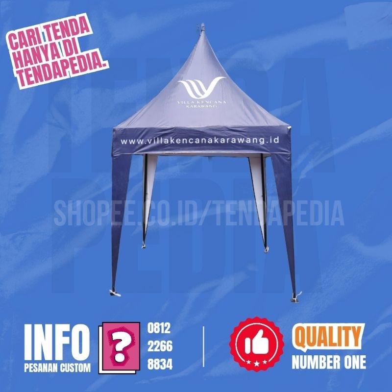 TENDA KERUCUT 2x2 CETAK LOGO/TULISAN