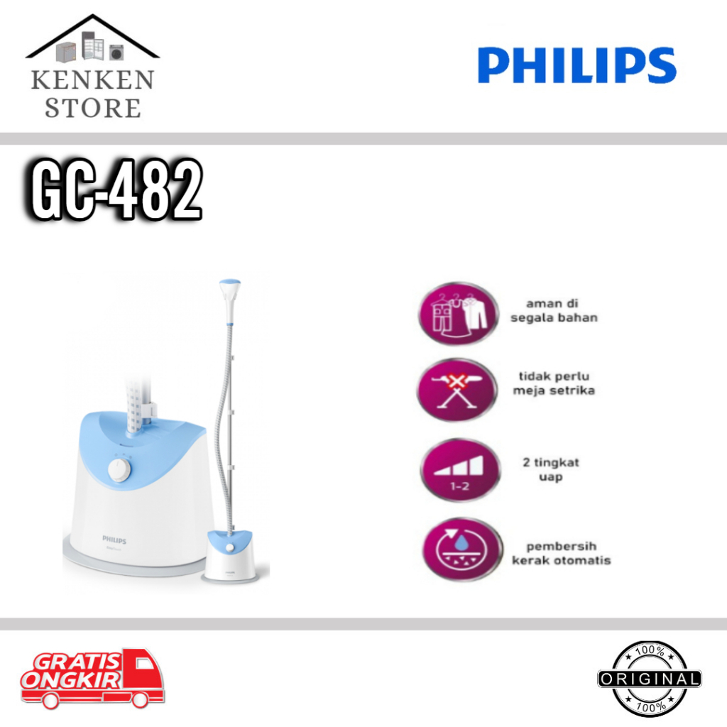 GARMEN STREAMER PHILIPS  GC-482 SETRIKA UAP BERDIRI
