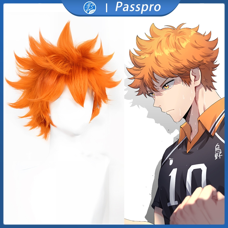 Wig Rambut Palsu Hinata Shoyo Volleyball Party Cosplay Wig Haikyuu