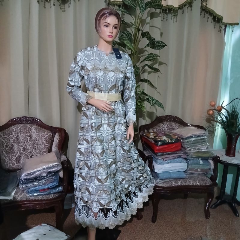 Gamis burkat kombinasi