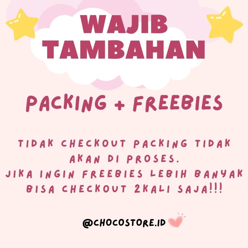 

CO TAMBAHAN PACK AND FREEBIES (WAJIB)