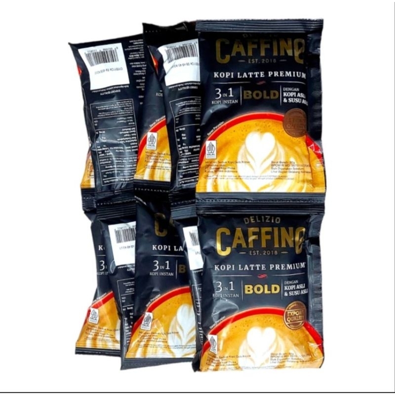 

Delizio Caffino Bold Coffee Latte Premium renceng isi 10 sachet