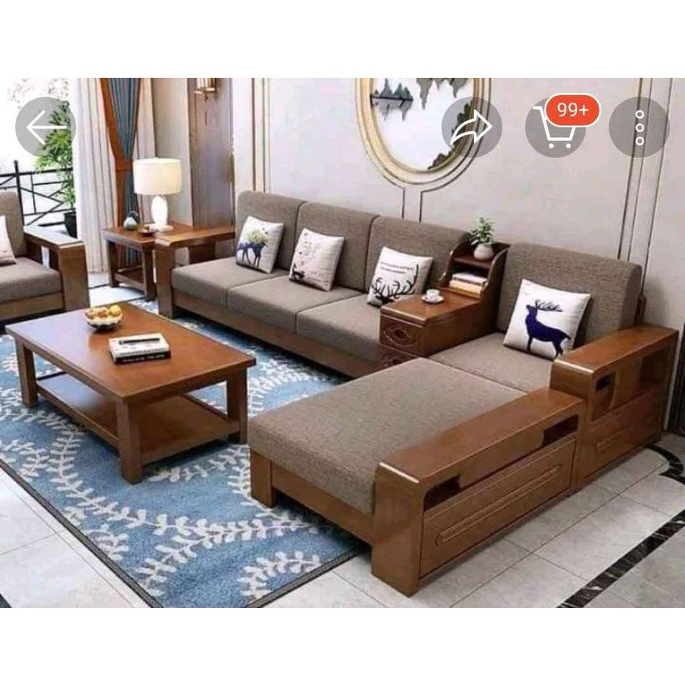 Best Seller Kursi Sofa Minimalis Sudut / Sofa Sudut Minimalis Jati Solid / kursi tamu sudut