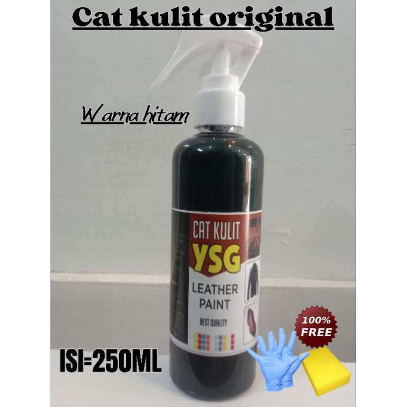 

cat untuk bahan kulit asli warna hitam isi 250ml,untuk jaket kulit,tas kulit,sepatu kulit