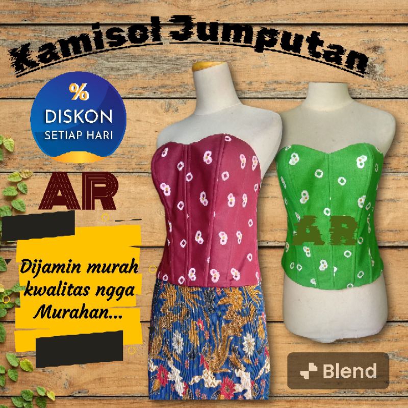 Kamisol jumputan/Longtorso/bustier/Kemben batik jumputan