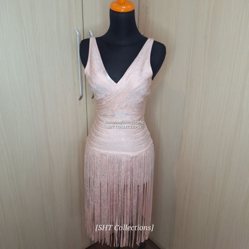 Dress Herve Leger Tebal Pink Preloved [SHT COLLECTIONS]