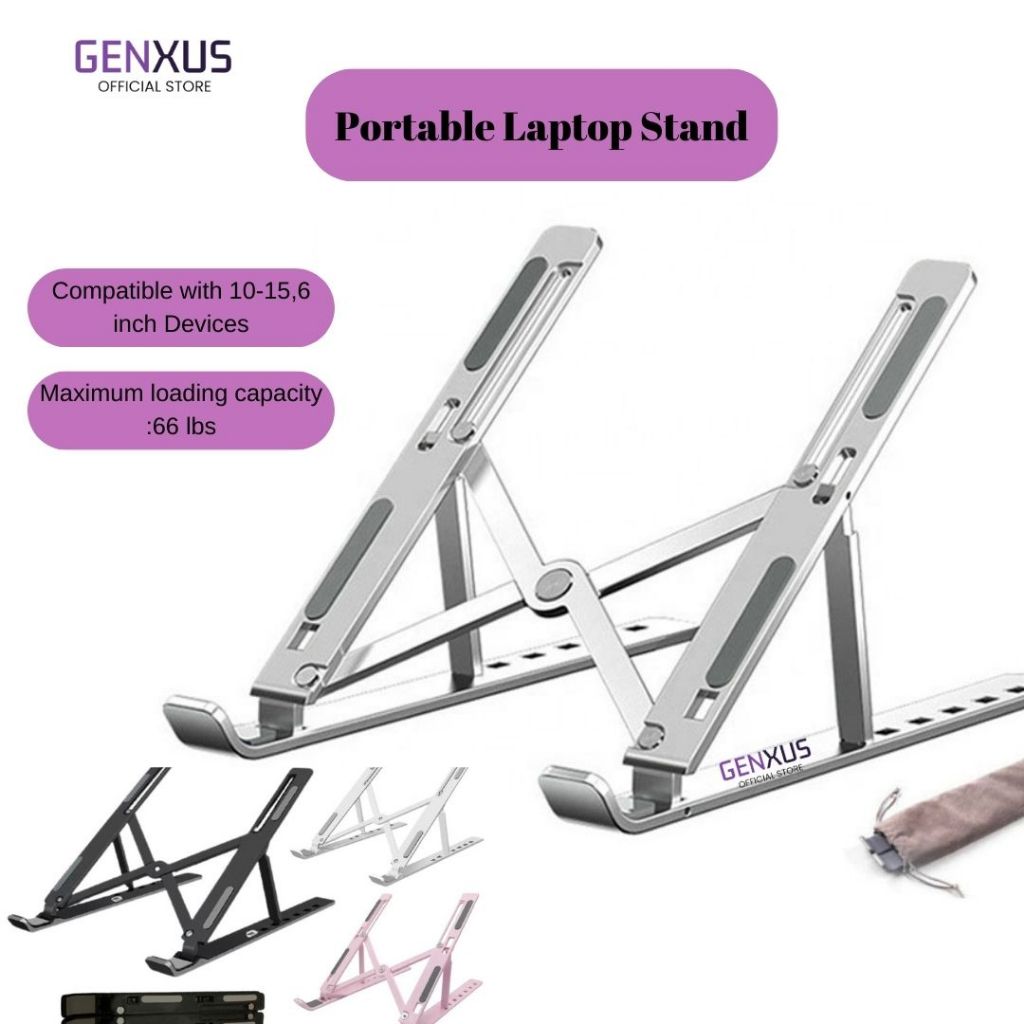 Genxus Stand Laptop Aluminium Stand Holder Laptop Stand Holder Ipad Stand Holder Tablet Stand Laptop Portable