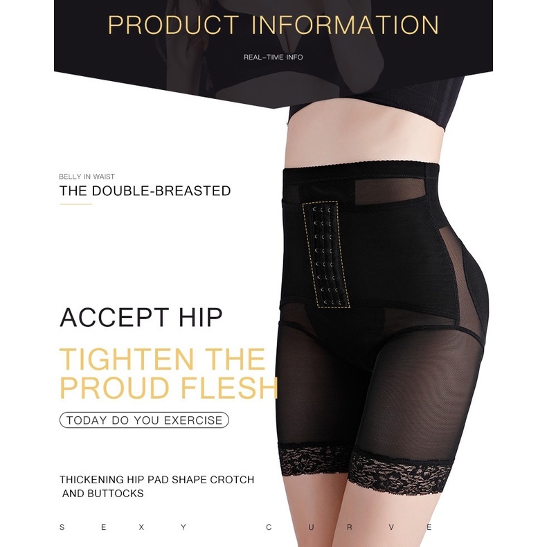 NEW PRODUK Celana Busa Pantat Plus Korset Kait Pelangsing Pengecil Perut Segiempat / CD Busa Pembesa