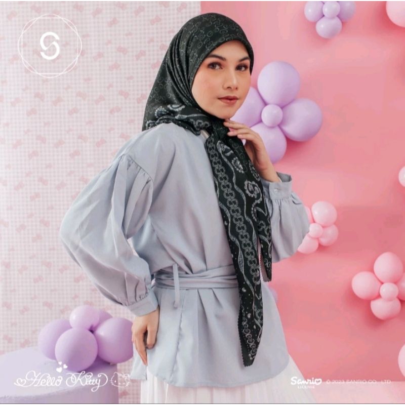 Seradia Monogram Hello Kitty Hijab Segi Empat