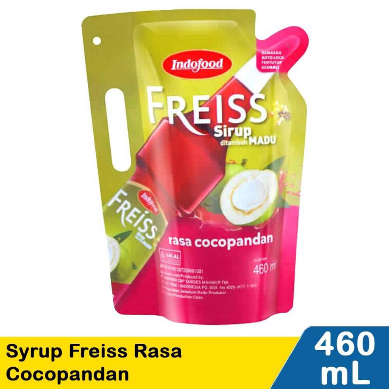 

Syrup / Sirup / Sirop Indofood Syrup Freiss Cocopandan / Jeruk 460mL