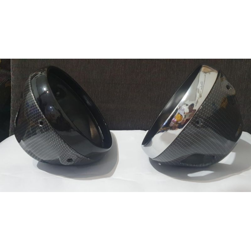 batok lampu karbon 7 inch lampu day maker 19 titik led in rubicon 7 inc batok 7" batok lampu carbon 