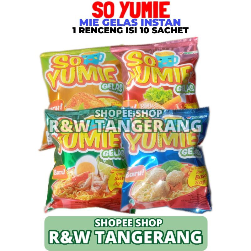 

So Yumie Mie Gelas 10 Sachet 1 Renceng 30 Gram