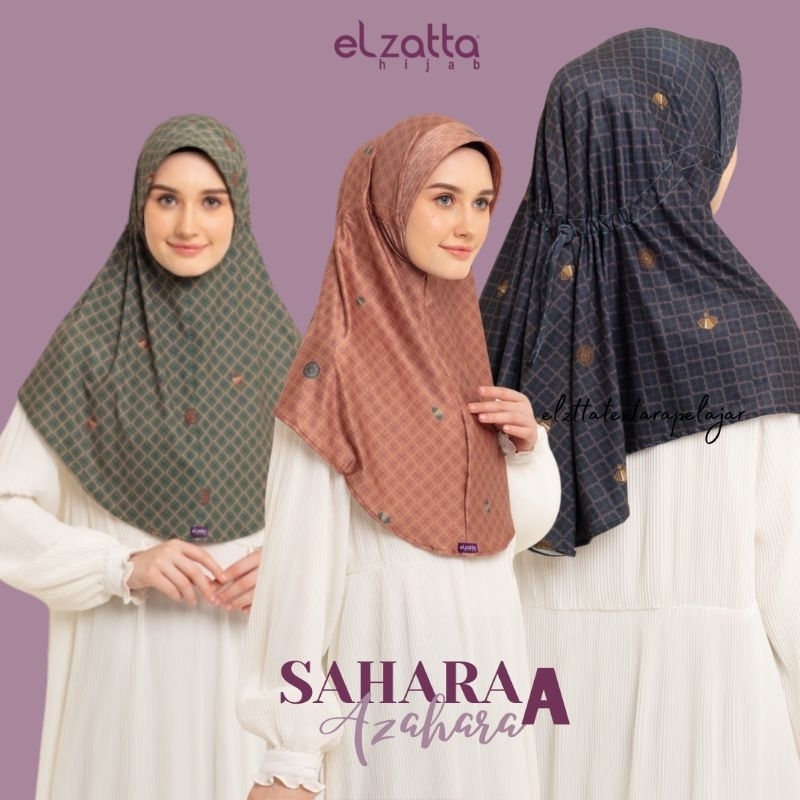 ELZATTA KERUDUNG HIJAB JILBAB INSTAN KRUDUNG BERGO SERUT BELAKANG ZARIA SAHARA AZAHARA ELZATA BAHAN 