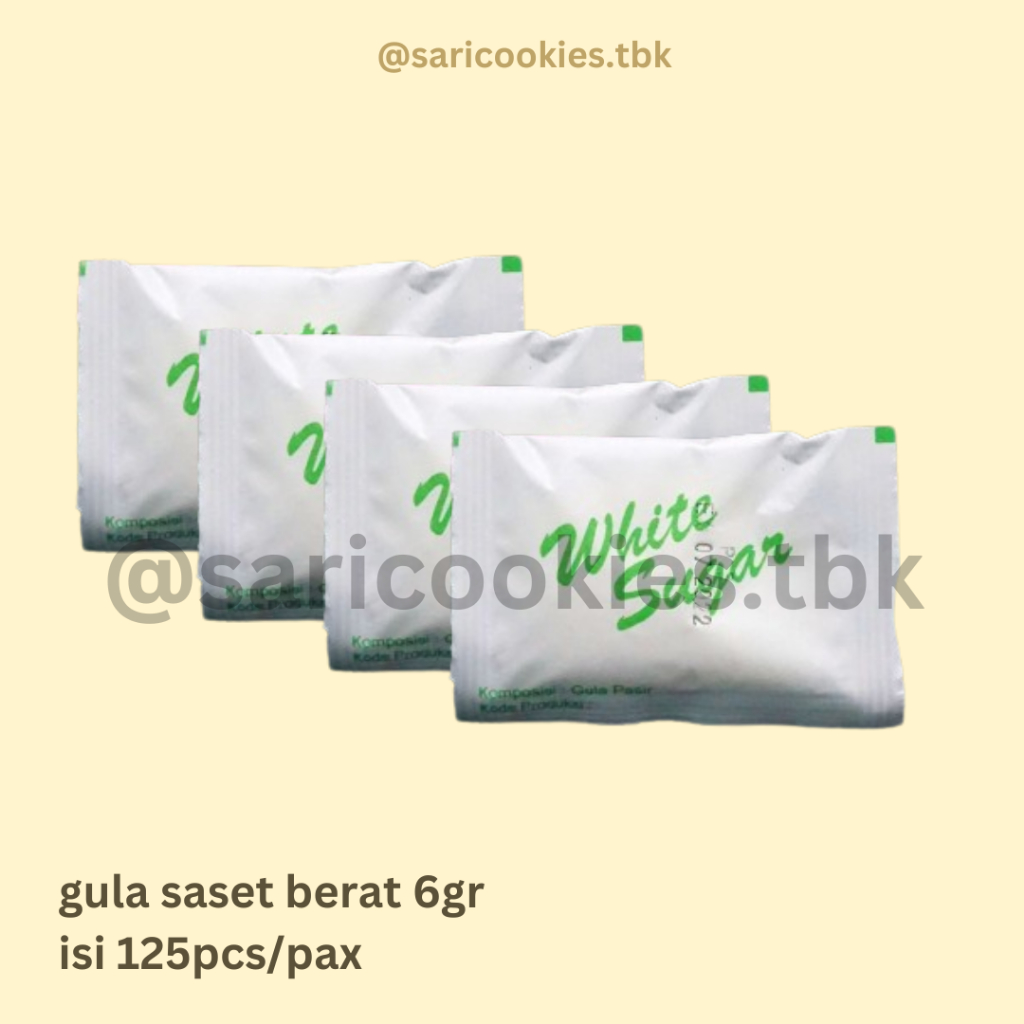 

WHITE SUGAR / GULA SACHET ISI 125PCS/PAX