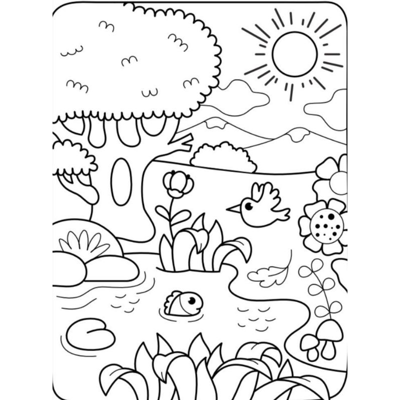 Sketsa gambar mewarnai