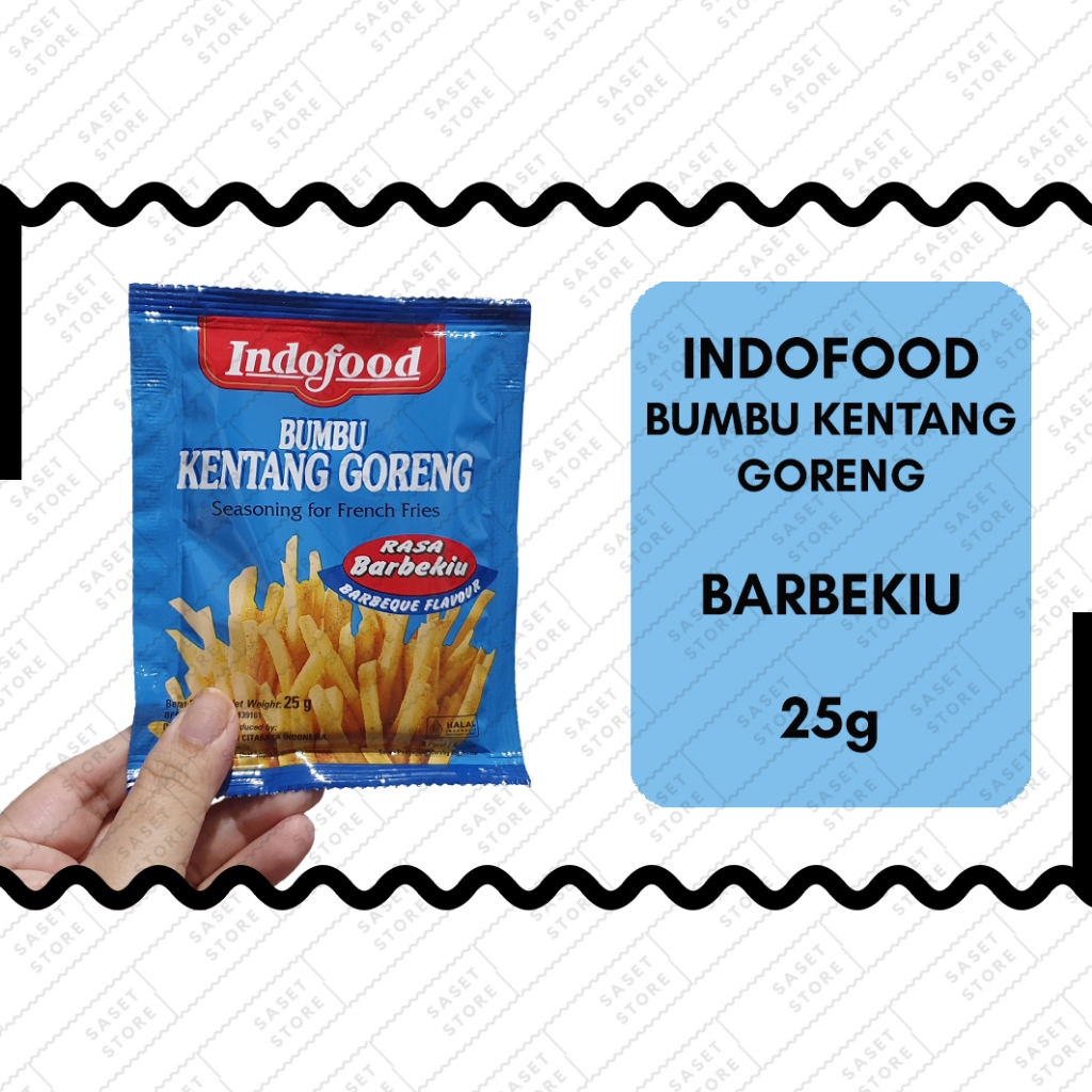 

Indofood Bumbu Kentang Goreng Barbekiu BBQ 25g Sachet Bumbu Dapur Masak