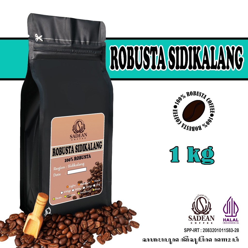 

Kopi Robusta Sidikalang Sumatra 1kg / Biji Kopi Bubuk Robusta Sidikalang 1kg