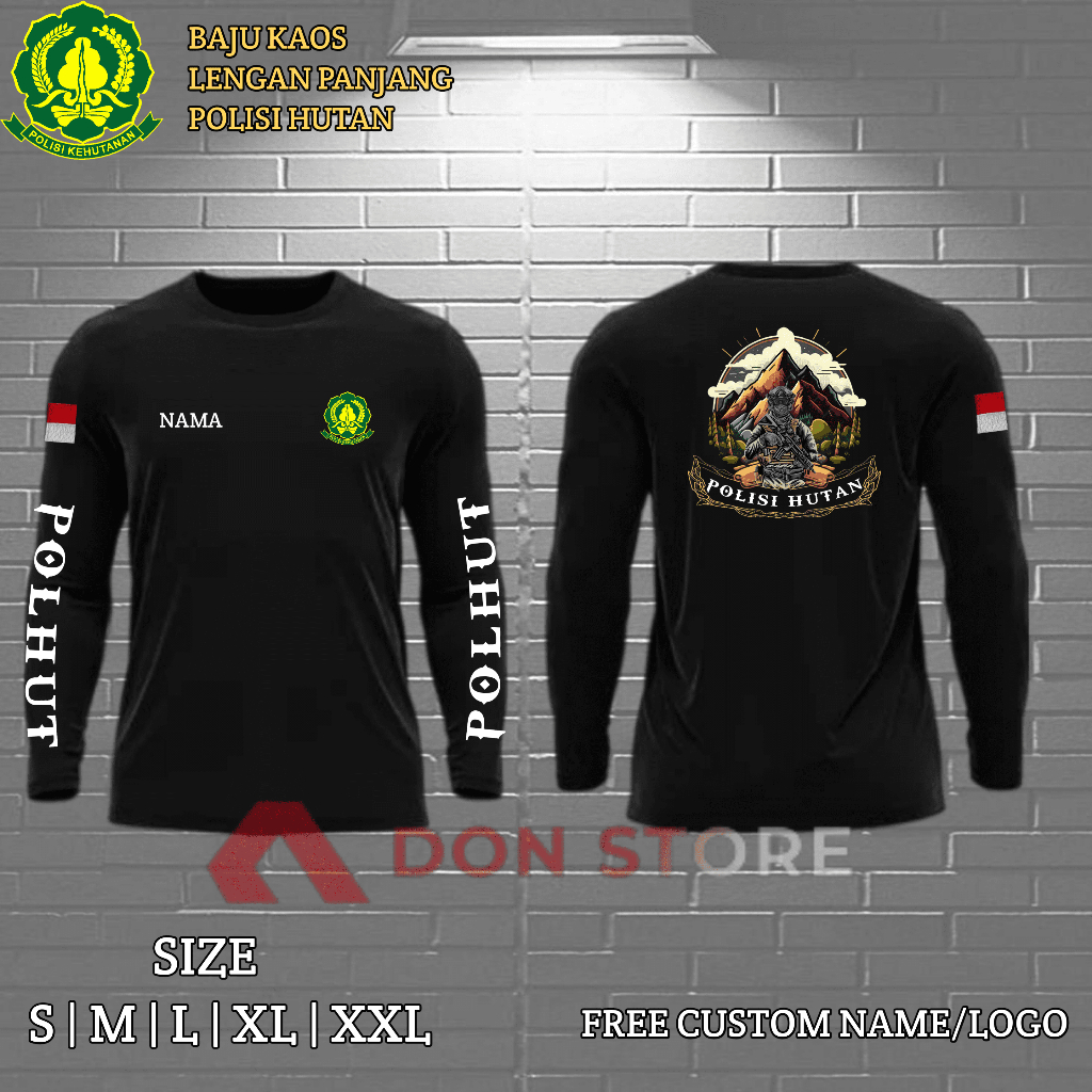 Kaos Polisi Kehutanan Polhut Original Katun Combed Premium / KAOS POLHUT POLISI KEHUTANAN / Tshirt K