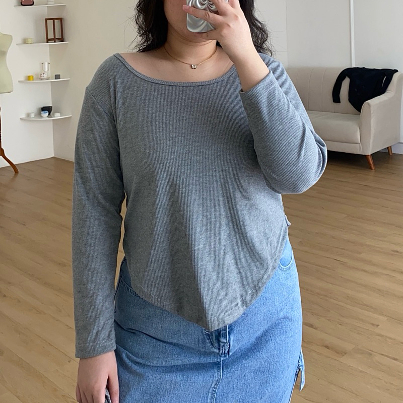 Clara Top - Kaos Knit Lengan Panjang - Knit Top Lengan Panjang - Atasan Kaos Wanita Lengan Panjang -