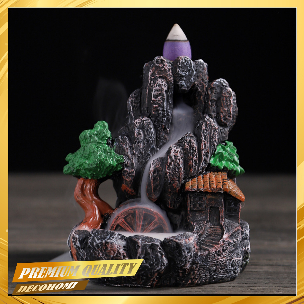 (gratis dupa) tempat bakar dupa asap terjun, dupa hio asap bawah, pembakaran dupa aestetik, dupa aro