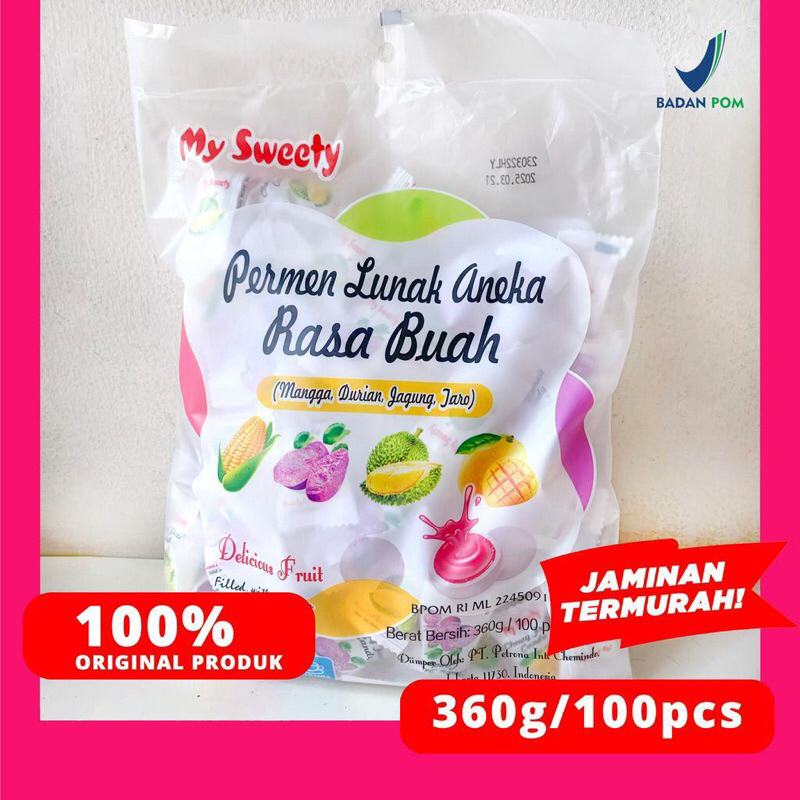 

Permen Lunak Aneka Rasa Buah Isi 100pcs My Sweety