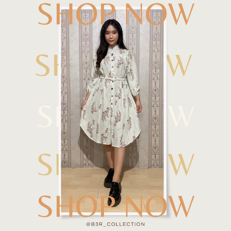 SUMMER MIDI DRESS MOTIF PUTIH