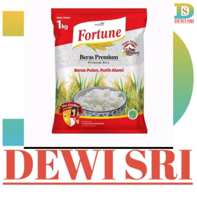 

Beras FORTUNE 2Kg ( 1kg x 2pcs ) Beras Kemasan Pabrik.