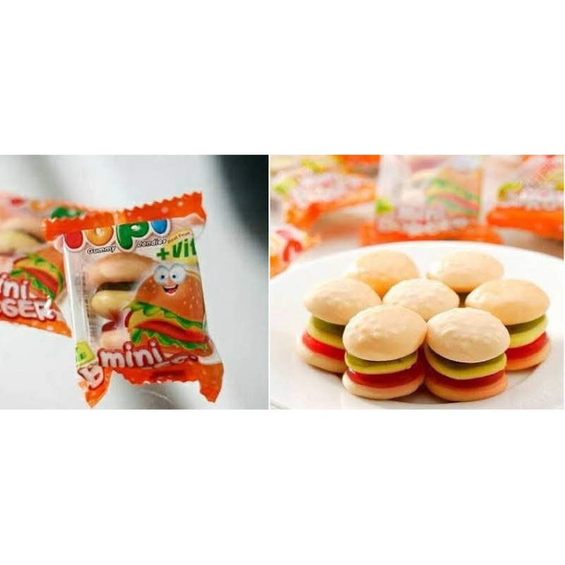 

Yupi Burger isi 1 Pc Rasa Buah Buahan 10 Gr