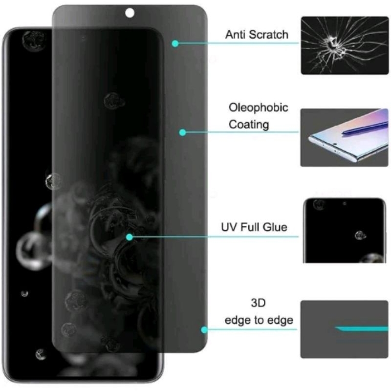Tempered glass anti spy redmi 12