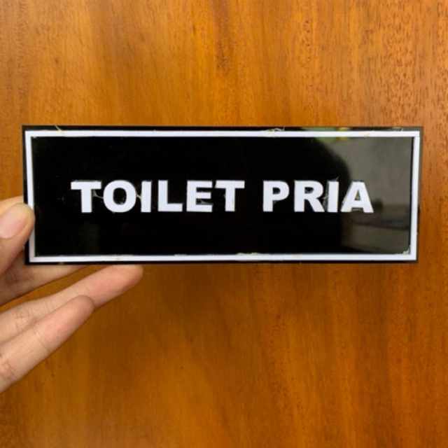 

sign akrilik TULISAN TOILET PRIA TULISAN TIMBUL Custom Tulisan Sign Board Akrilik Warna Hitam Putih Kustom Print UV Papan Tempel Akrilik Signage Label Sticker Dinding Rambu Petunjuk Nama Ruangan