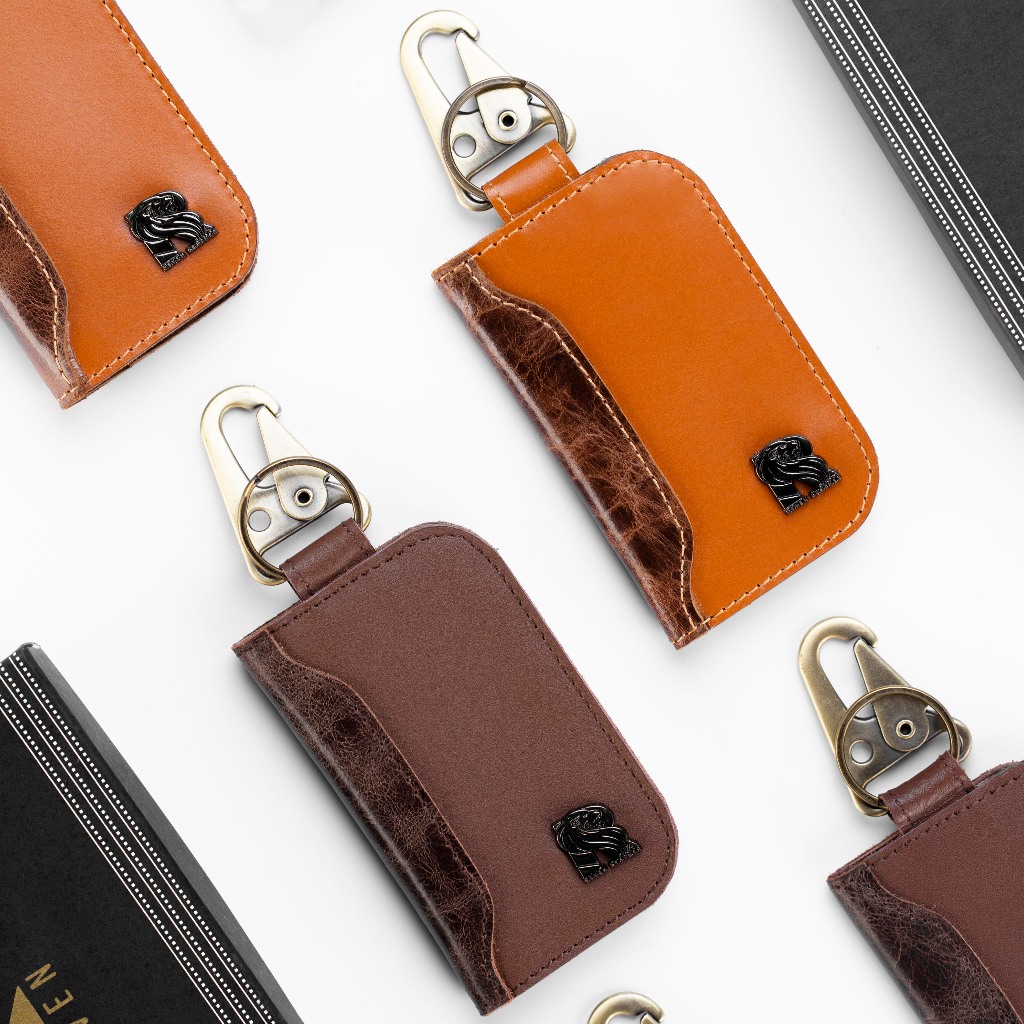 Reven Leather Keychain Gantungan Kunci Mobil Motor Baron Dompet-Gantungan Kunci Keren Branded-Gantun