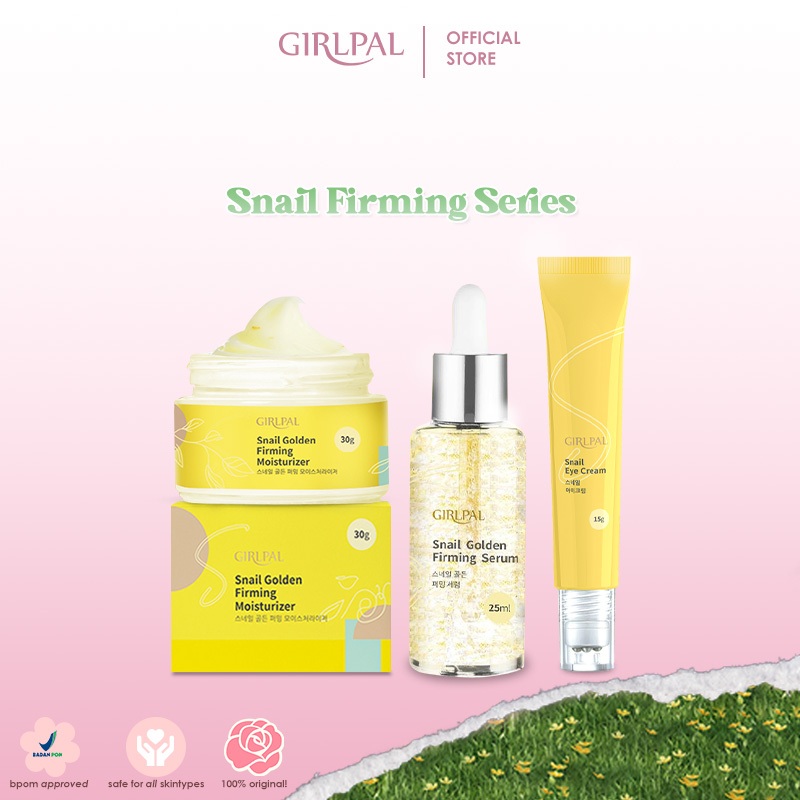 [BPOM] GIRLPAL Snail Firming Series Moisturizer / Serum / Eye Cream Wajah Anti Aging Pelembab Glowin