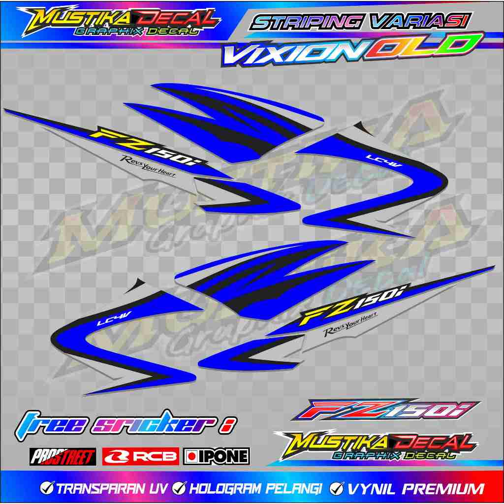 STRIPING VARIASI MOTOR VIXION OLD / STIKER LIST MOTOR VIXION OLD