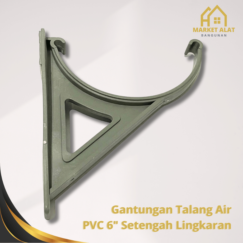 Gantungan Talang Air PVC Setengah Lingkaran Lingkar Oval 6”