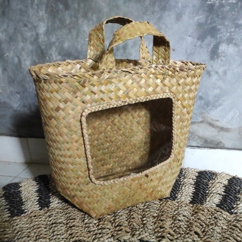 

Tas Parcel Hampers Purun Goodie Bag variasi mika - size 30cm